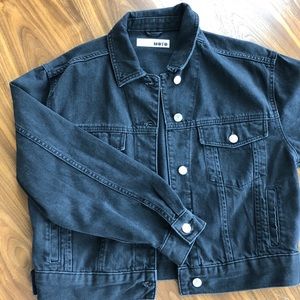Top shop Moro black washed jean jacket. US 4